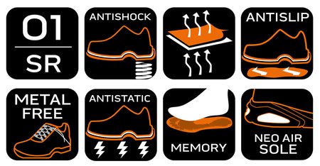 Półbuty zawodowe O1 SR Neo Air, niebieskie, rozmiar 40
