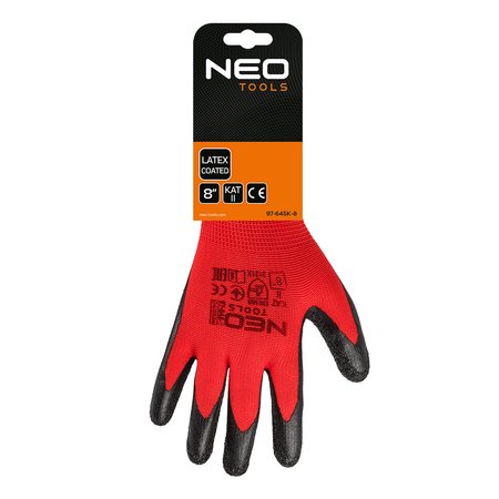 Rękawice robocze, poliester pokryty lateksem (crincle), 3121X, rozmiar 8 (karta)