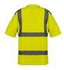 T-shirt ostrzegawczy, ciemny dół, żółty, rozmiar S