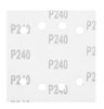 Papiery ścierne na rzep, kwadrat 113 x 113 mm, P240, 5 szt., z 8 otworami do 04-623