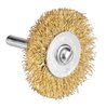 Szczotki druciane tarczowe, drut karbowany, mosiądzowany, 25, 38, 50, 63, 75 mm, 5 szt.