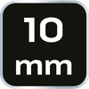 Klucz płasko-oczkowy skręcony 90°, 10mm