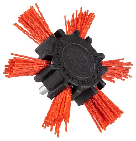 Szczotka nylonowa, tarczowa, 100 mm, z trzpieniem 6 mm