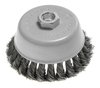 Szczotka druciana doczołowa 100 mm, drut skręcony, stalowy, M14