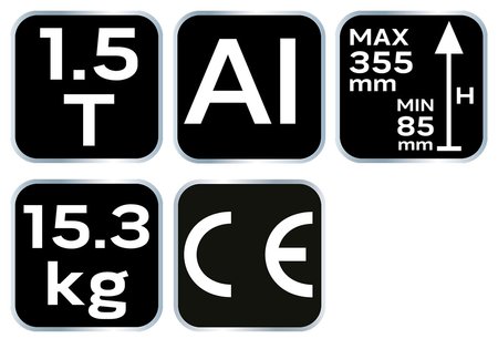 Podnośnik hydrauliczny, aluminiowy, 1.5 t