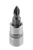 Końcówka wkrętakowa PZ1 na nasadce 1/4", krótka, 37 mm