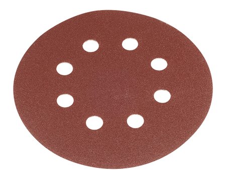 Krążki ścierne na rzep 125 mm, P120, 5 szt., z 8 otworami