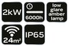 Promiennik 2000W, IP65, element grzejny low glare amber lamp