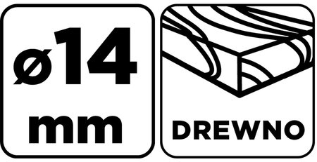 Wiertło do drewna spiralne, 14 x 230 mm