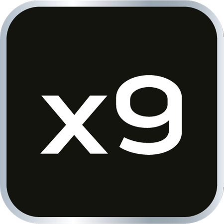 Końcówki sześciokątne na nasadce 100 mm, zestaw 9 szt.