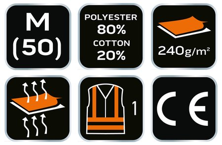 Ogrodniczki robocze, ostrzegawcze, granatowe, rozmiar M
