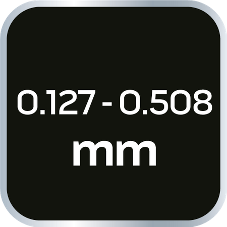 Szczelinomierz 16 listków odgiętych (0.127 - 0.508mm) 65MN/stal nierdzewna