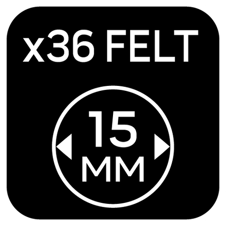 Podkładki filcowe i piankowe EVA samoprzylepne, mix, 125 szt.