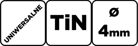 Wiertło uniwersalne TiN, 4 mm