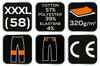 Spodnie dresowe COMFORT, czarno-szare,, rozmiar XXXL