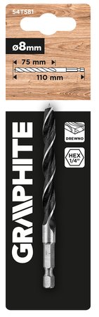 Wiertło do drewna Hex 8.0 mm