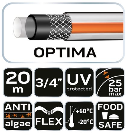 Wąż ogrodowy 3/4" x 20 m,  4-warstwowy NEO OPTIMA