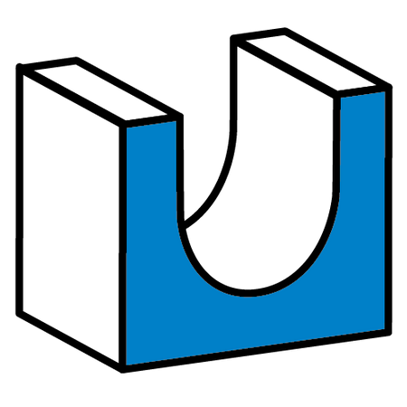 Frez do rowków długi typu U, HM, 12.7 x 19.6 mm, trzpień 8 mm