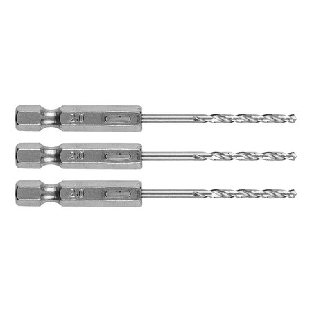 Wiertło do metalu Hex 2.0 mm, 3 szt.