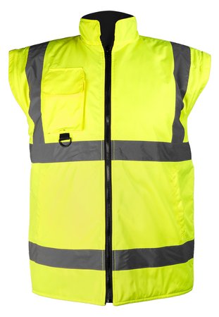 Kurtka robocza ostrzegawcza 5w1, ocieplana, żółta, rozmiar XXL