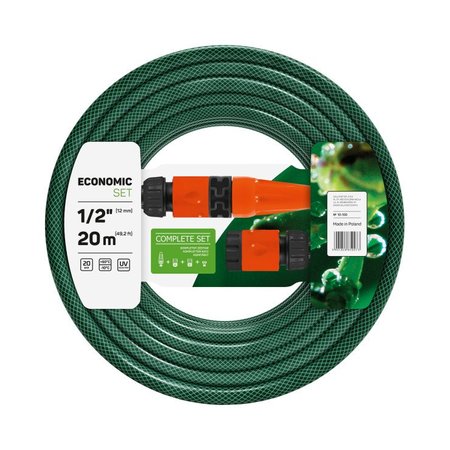 ZESTAW - WĄŻ ZBROJONY + KOŃCÓWKI 1/2  20M
