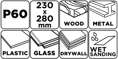 Papier ścierny wodny 230 x 280 mm, P60