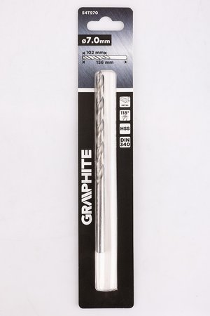 Wiertło do metalu HSS, DIN 340, przedłużane, 7 mm