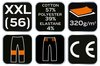 Spodnie dresowe COMFORT, czarno-szare, rozmiar XXL