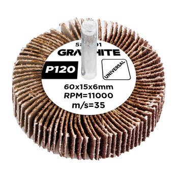 Ściernica listkowa trzpieniowa 60 x 15 x 6 mm, P120