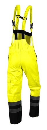 Ogrodniczki robocze, ostrzegawcze, wodoodporne, żółte, rozmiar S