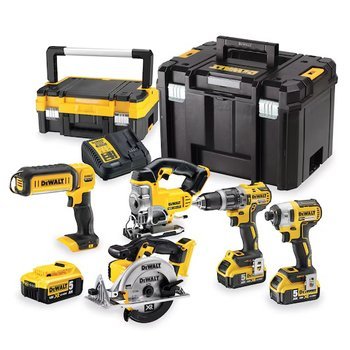 ZESTAW COMBO 18V DCD796,DCF887,DCS391,DCS331,DCL050 3*5.0AH