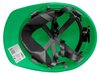 Hełm przemysłowy z paskiem podbródkowym, zielony