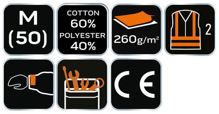 Bluza ostrzegawcza 40% poliester, 60% bawełna, 260 gsm, rozmiar M
