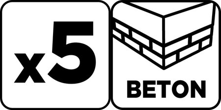 Zestaw wierteł do betonu hartowane: 4, 5, 6, 8, 10 mm, 5 szt.