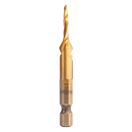 Wiertło gwintujące HSS TiN, M3x0,5 mm, Hex