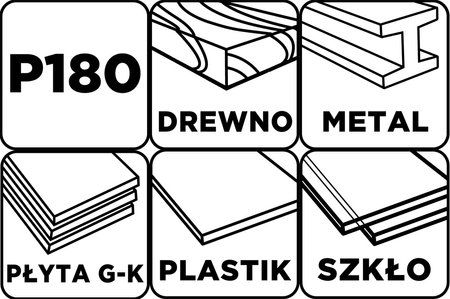 Siatka ścierna biała 115 x 280 mm, P180