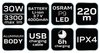 Latarka akumulatorowa USB 3300 lm OSRAM P9 LED