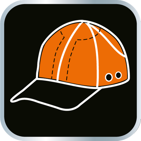 Czapka z daszkiem ze wzmocnieniem, czarno-pomarańczowa, CE