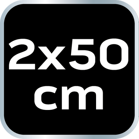 Kątomierz nastawny z poziomicą 500 mm, 2 libelle, ołówek