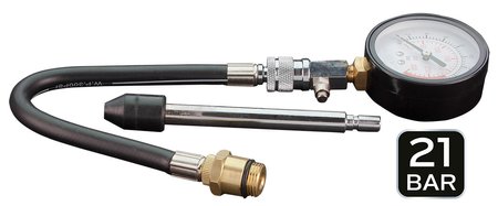 Miernik ciśnienia sprężania z zestawem adapterów