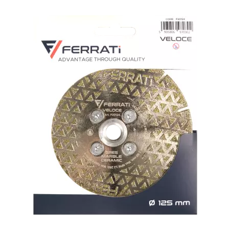 Ferrati Tarcza Tnąco-Szlifująca Diamentowa F20124 125mm VELOCE (M14)