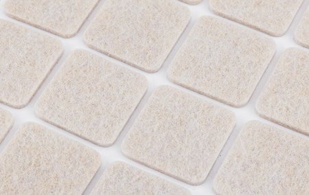 Podkładki filcowe samoprzylepne, jasnobrązowe 25x25 mm, 16 szt.