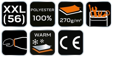 Bluza rozpinana OUTDOOR, pique, szara, rozmiar XXL