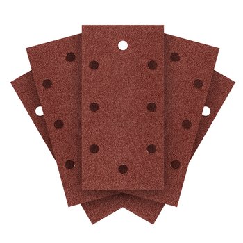 Papiery ścierne na rzep 93 x 185 mm, P60, 5 szt., z 8 otworami