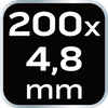 Opaski zaciskowe 4.8 x 200 mm, 75 szt., białe
