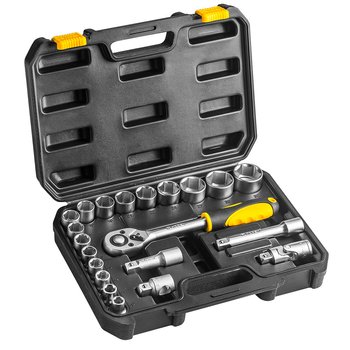 Klucze nasadowe 1/2", zestaw 21 szt.