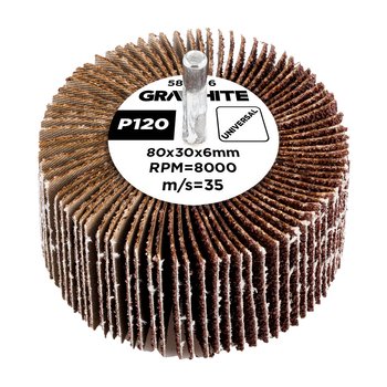 Ściernica listkowa trzpieniowa 80 x 30 x 6 mm, P120