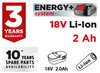 Akumulator Energy+ 18V, Li-Ion 2.0Ah