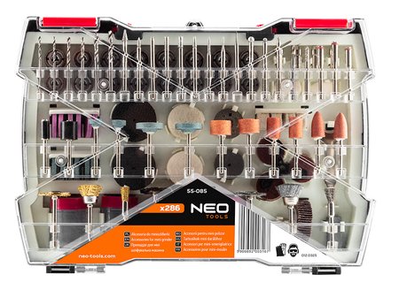 Akcesoria do miniszlifierki, zestaw 286 szt.