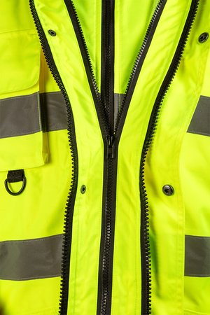 Kurtka robocza ostrzegawcza 5w1, ocieplana, żółta, rozmiar L